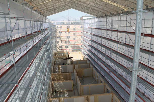 Tr�driket i Kvilleb�cken byggs under gigantiskt byggt�lt