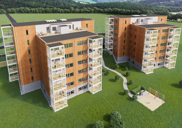 G�tenehus bygger Sk�vdes h�gsta tr�hus