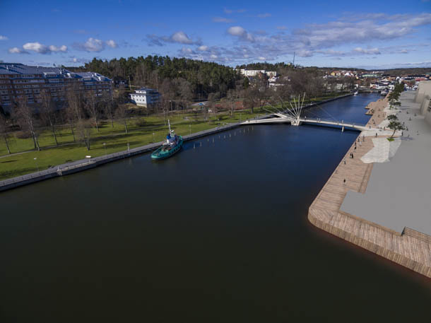 Ramb�ll testar vingarna i Norrt�lje hamn